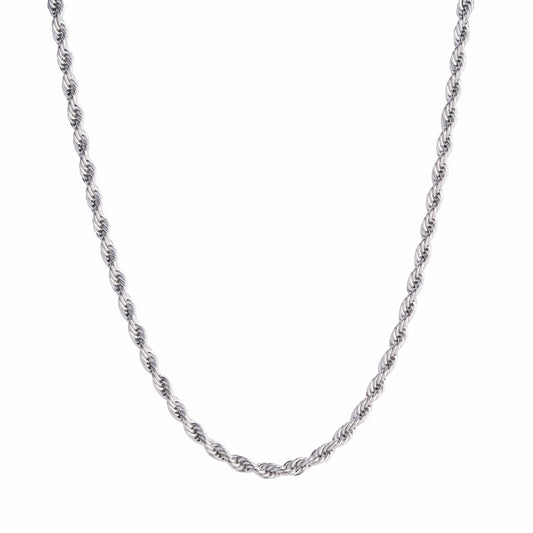 Mens Silver Rope Chain